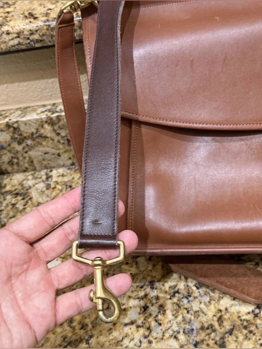 Vintage Coach Messenger Bag Brown Leather Made in USA